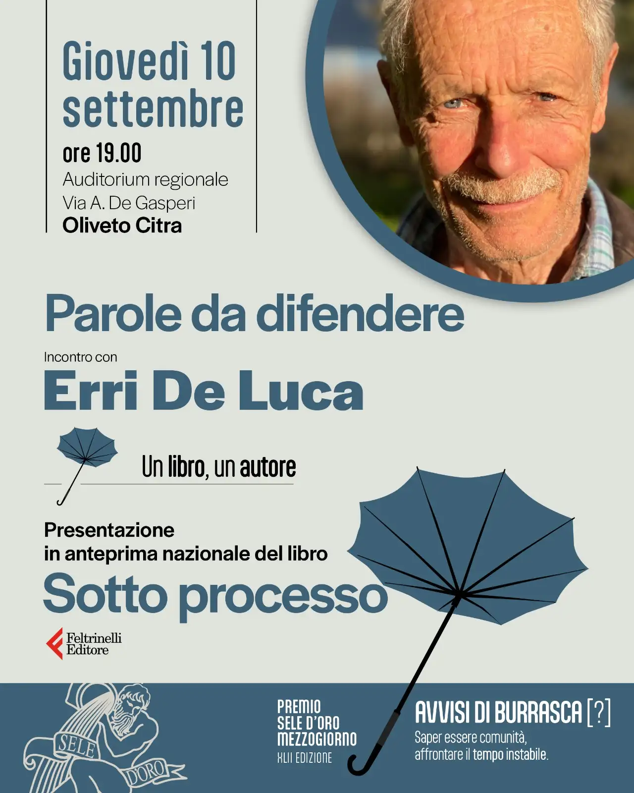 Locandina Erri De Luca Locandina Erri De Luca